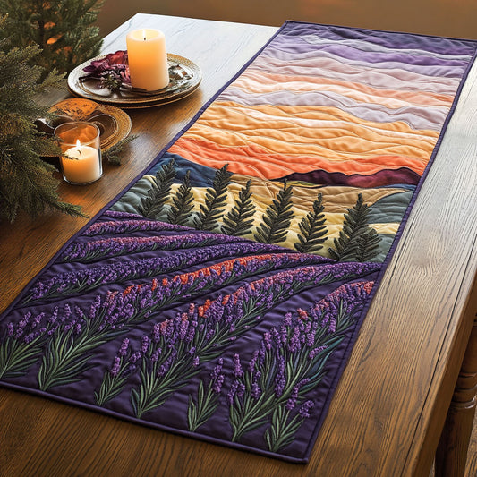 Lavender Field CW0606041CL Quilted Table Runner