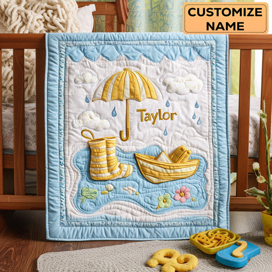Umbrella Bloom WN0108050CL Personalized Baby Quilt