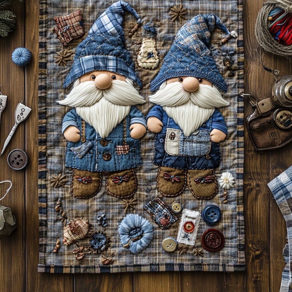 Button Beard Gnome WN1406037CL Quilted Table Runner