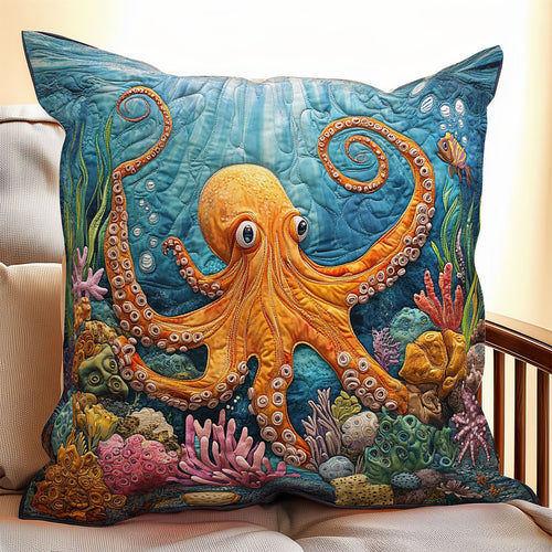 Coral Octopus WX0406079CL Quilt Pillow Case