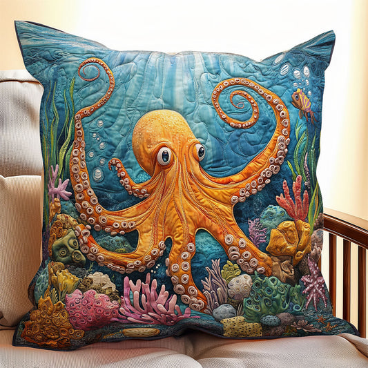Coral Octopus WX0406079CL Quilt Pillow Case