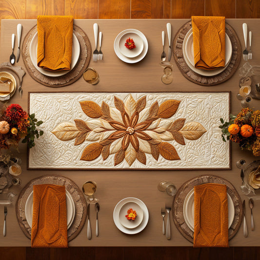 Leaf Trails WN0707093CL Quilted Table Runner