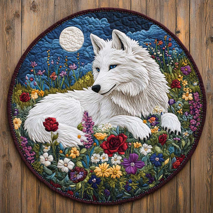 Wolf And Moon CQ1005029CL Quilted Round Mat