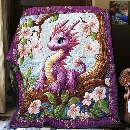 Purple Dragon In Garden WY0901047CL Quilt