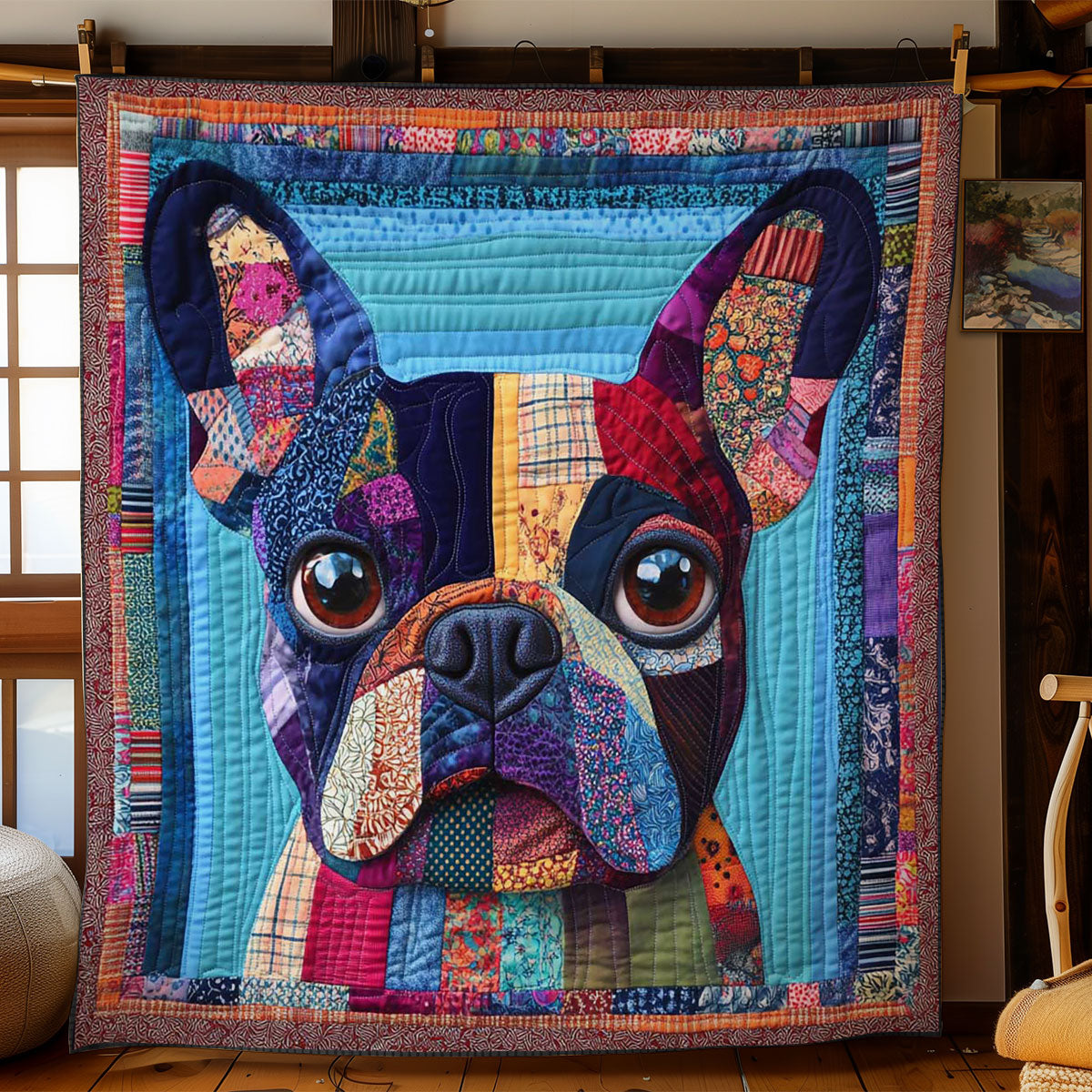 French Bulldog Collage WN0601110CL Quilt