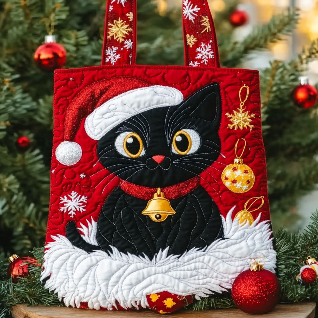 Black Cat Bells WN0410002CL Quilted Tote Bag