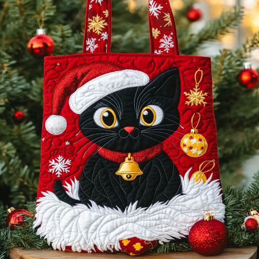 Black Cat Bells WN0410002CL Quilted Tote Bag