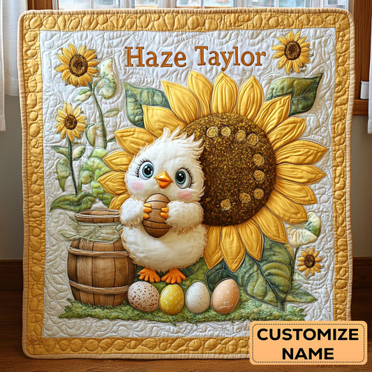 The Golden Coop WY3107034CL Personalized Baby Quilt