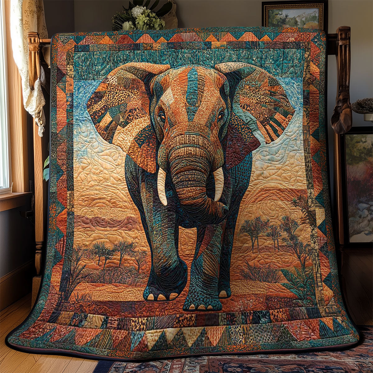 Tribal Elephant WN1303035CL Quilt