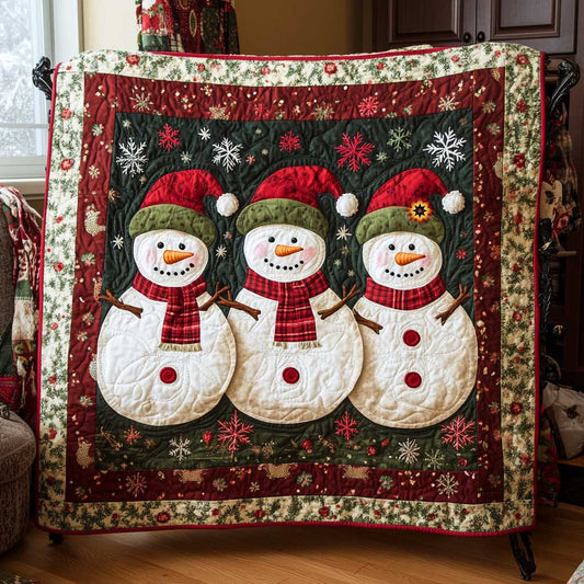 Triplet Snowman Christmas WP1511027CL Quilt