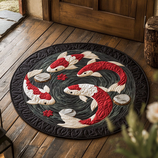 Circle Koi CP1207026CL Quilted Round Mat