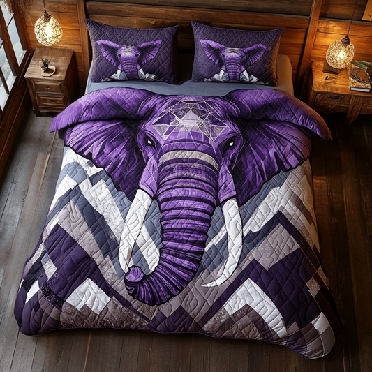 Purple Elephant WY1001073CL Duvet Cover Set