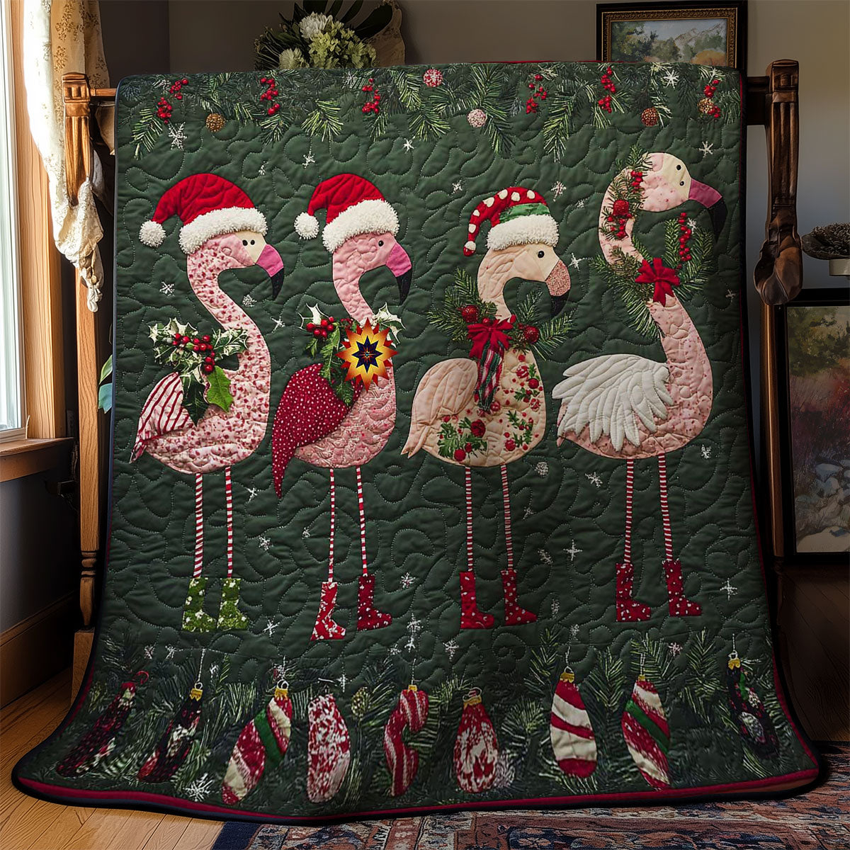 Flamingo Noel Parade WN0512034CL Quilt