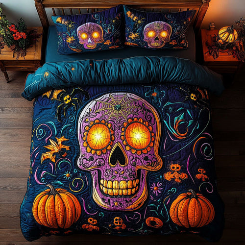 Gothic Sugar Skull Halloween WY0707056CL Duvet Cover Set