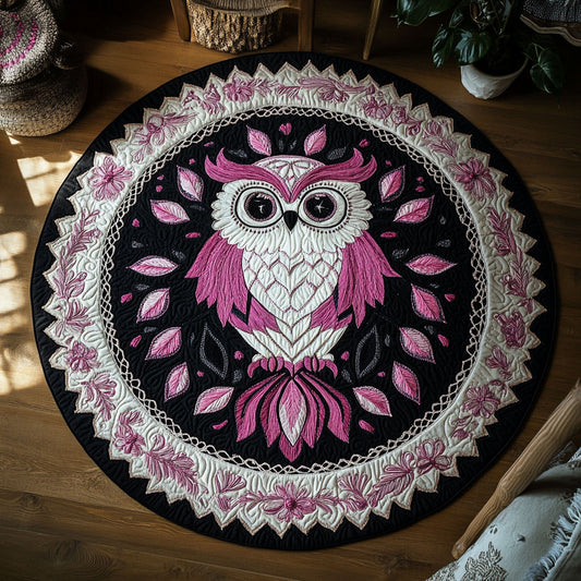 Mandala Owl WN2709048CL Quilted Round Mat