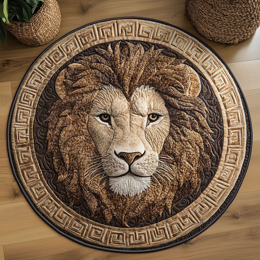 Greek Lion WN1807058CL Quilted Round Mat
