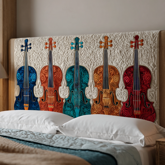 Violin Lovers XR2312003CL Quilted Headboard Slipcover