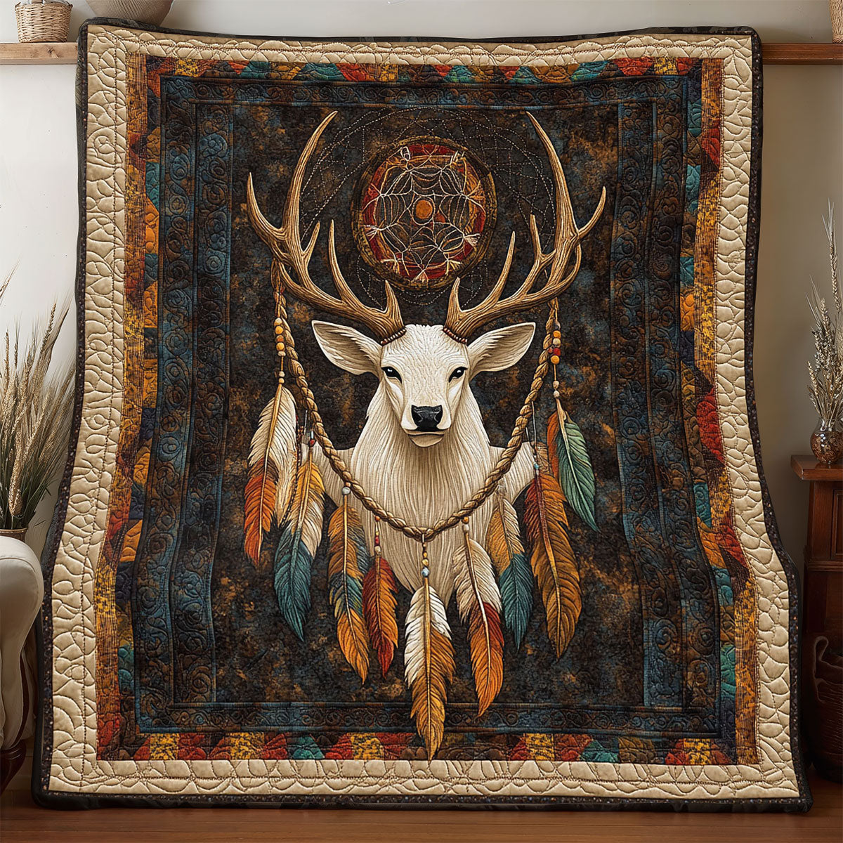 Natie Stag Dreamcatcher WP1905033CL Quilt