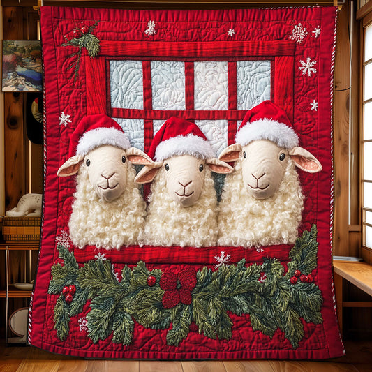 Christmas Sheep Trio CW1711042CL Quilt