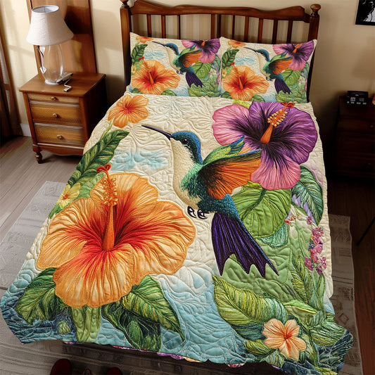 Floral Hummingbird WX2112064CL Duvet Cover Set