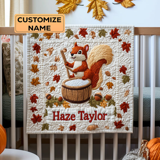 Autumn Beats WY3007005CL Personalized Baby Quilt
