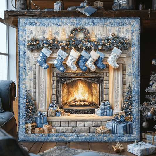 Snowy Fireplace CW2510029CL Quilt