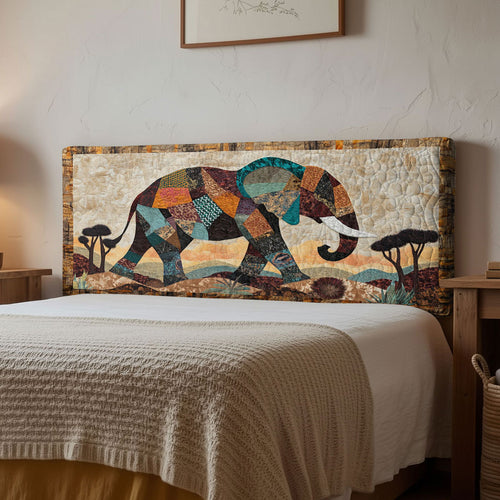 Heritage Elephant WN2012044CL Quilted Headboard Slipcover