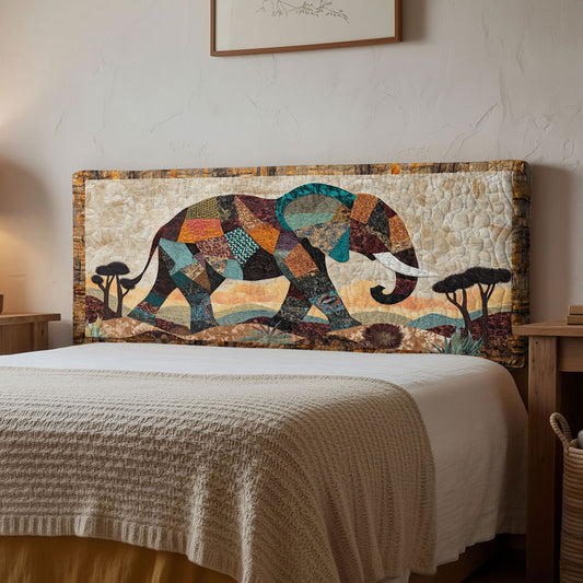 Heritage Elephant WN2012044CL Quilted Headboard Slipcover