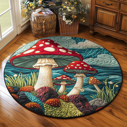 Mushroom WJ0304040CL Quilted Round Mat