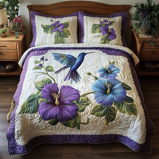 Hummingbird In Beautiful Hibicus WY1302098CL Duvet Cover Set