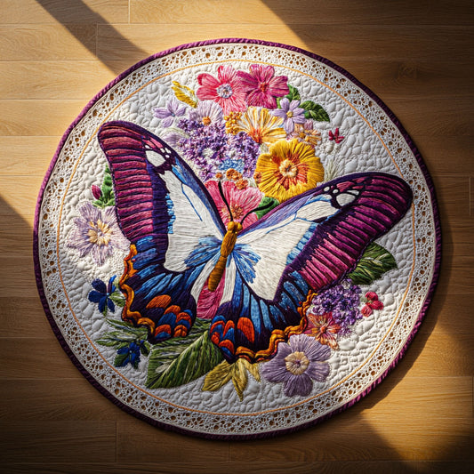Butterfly Poise WN0207009CL Quilted Round Mat