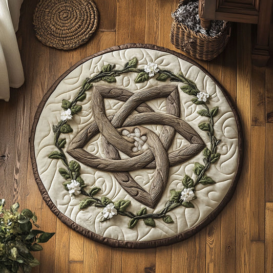 Celtic Flower WY1104045CL Quilted Round Mat