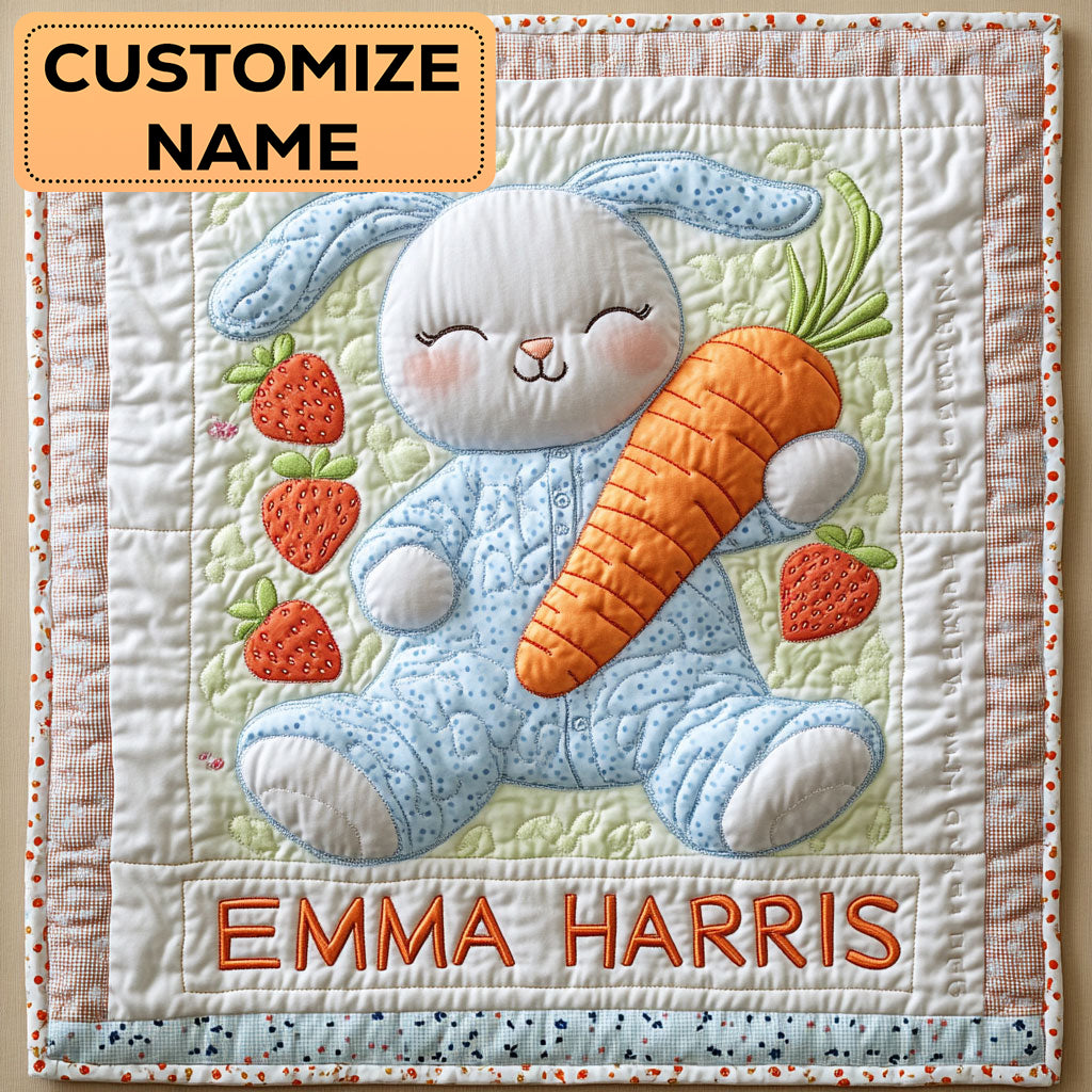 Dreamy Bunny CW3007026CL Personalized Baby Quilt