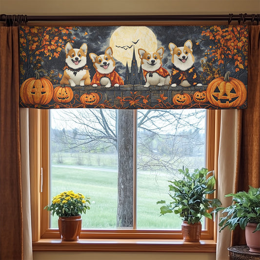 Midnight Corgi WN3107040CL Quilted Valance