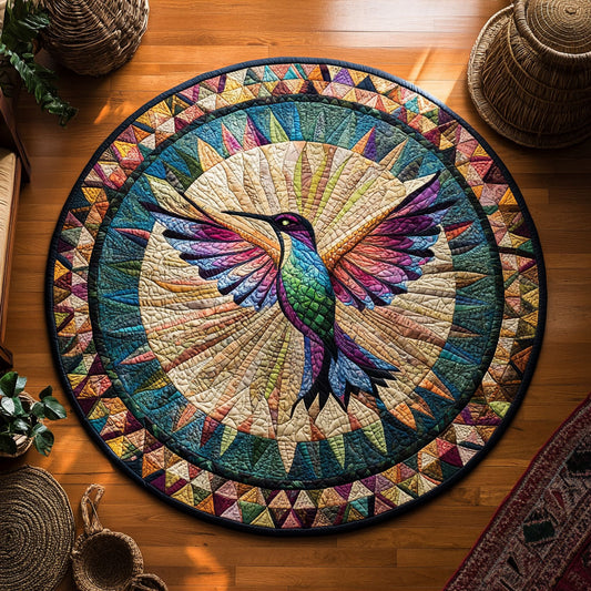 Radiant Of Hummingbird WY1904044CL  Quilted Round Mat