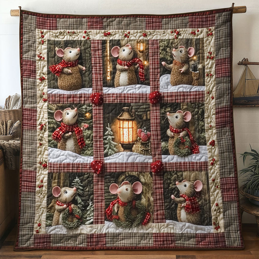 Snowfall Choir Mouse WN1311097CL Quilt