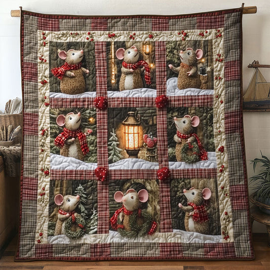 Snowfall Choir Mouse WN1311097CL Quilt