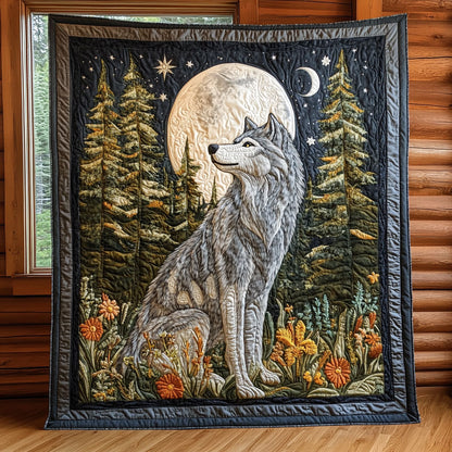 Forest Moon Wolf CW2209064CL Quilt