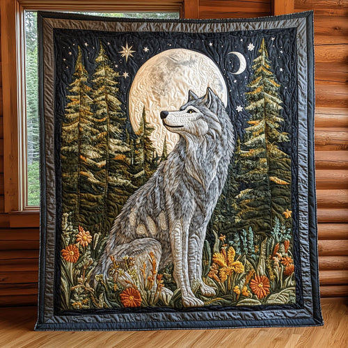 Forest Moon Wolf CW2209064CL Quilt