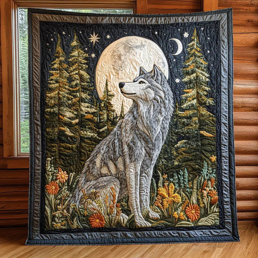 Forest Moon Wolf CW2209064CL Quilt