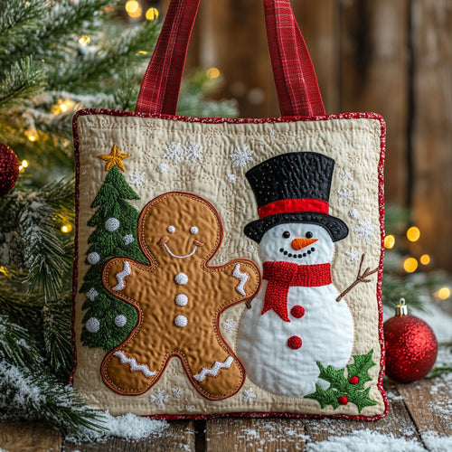 Cozy Bless Gingerbread WN0411015CL Quilted Tote Bag