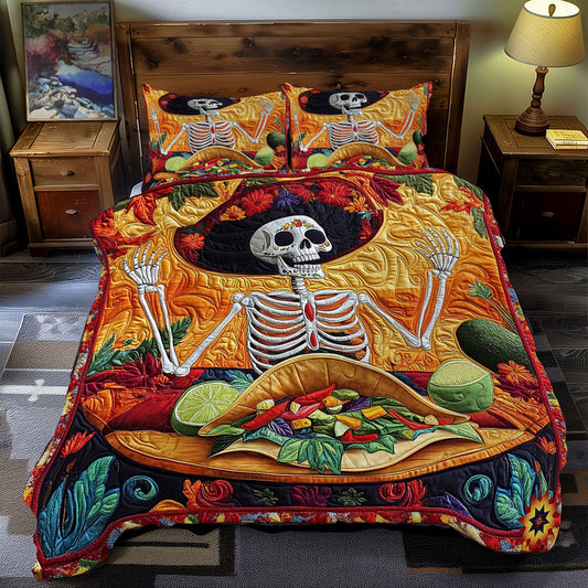 Skeleton Eating Tasco WY2712137CL Duvet Cover Set