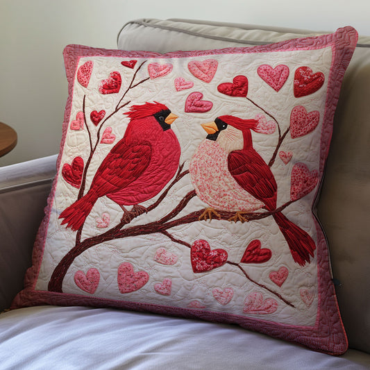 Couple Cardinal WX2401064CL Quilt Pillow Case