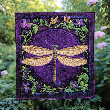 Purple Dragonfly YR0301028CL Quilt