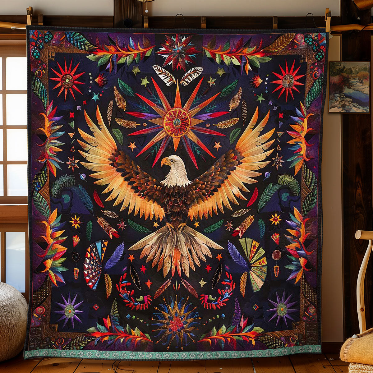 Eagle Native American WJ1909005CL Quilt