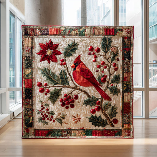 Festive Cardinal CW2108040CL Quilt