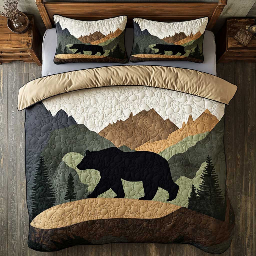 Forest Black Bear WP3112008CL Duvet Cover Set