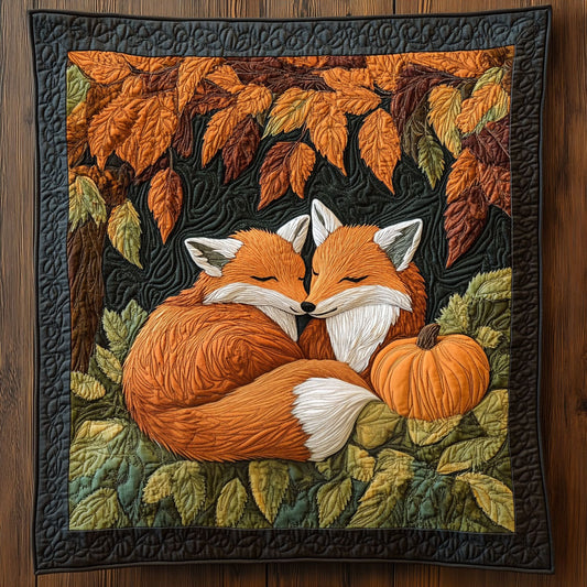 Pumpkin Snuggle Fox DH1709010CL Quilt