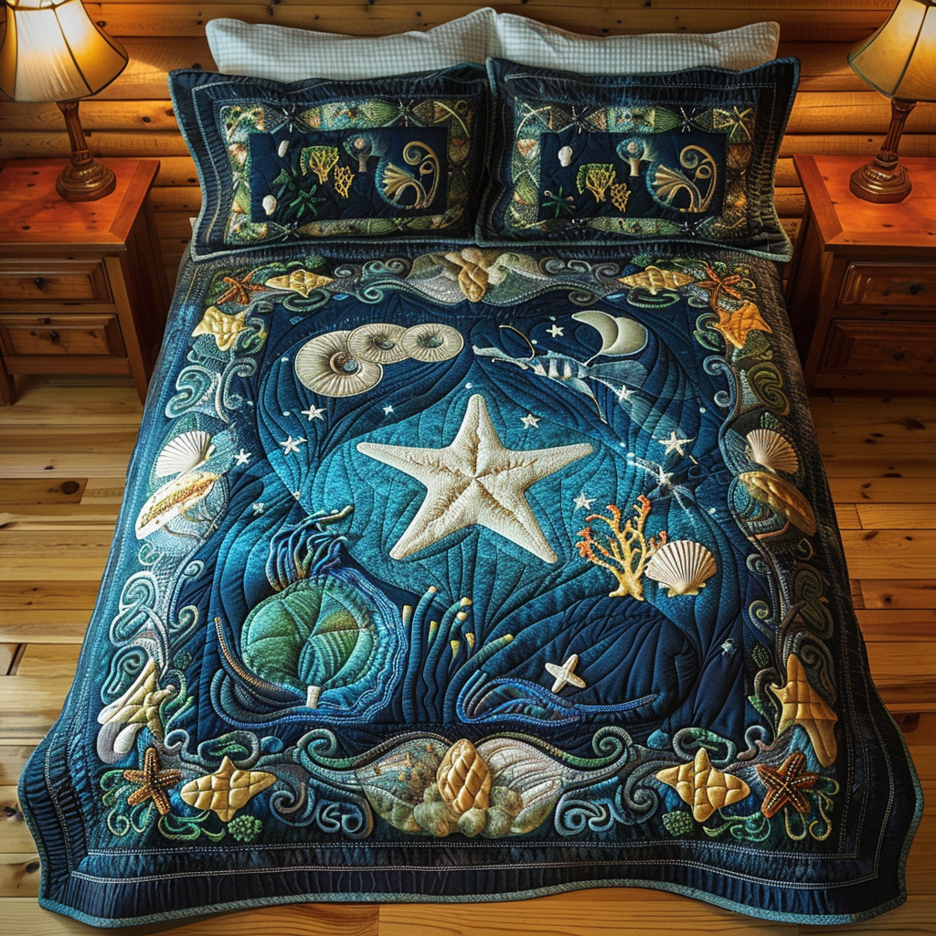 Starfish In Ocean WY1001083CL Duvet Cover Set