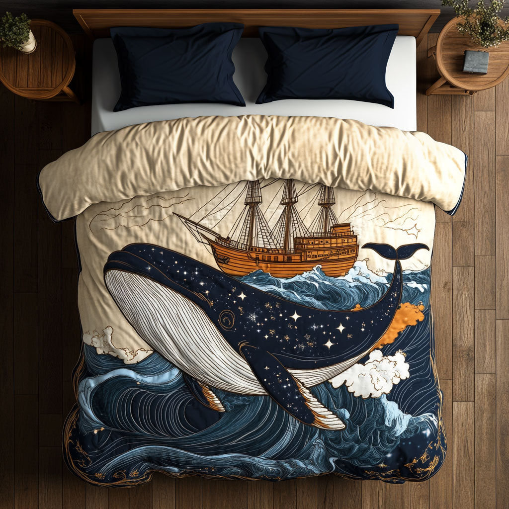 Ocean Crown Whale WN1607020CL Duvet Cover Set